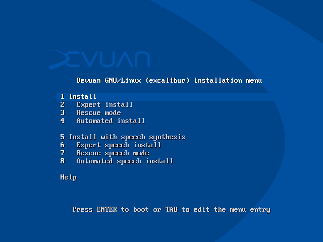 Devuan install first boot