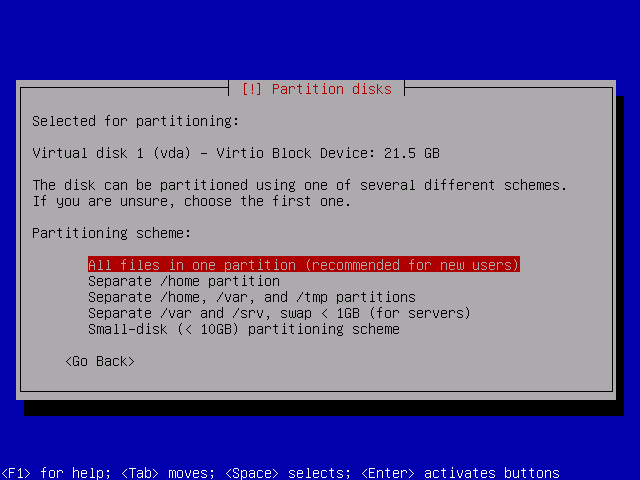 All files in one partition
