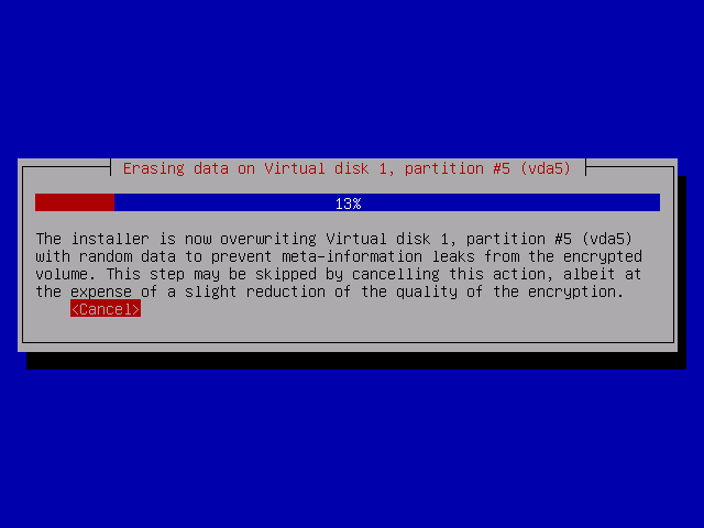 Securely erasing the disk